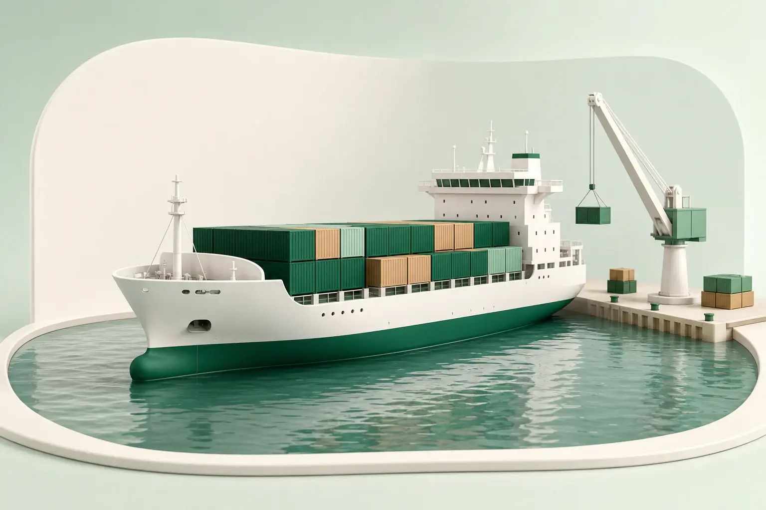A container being prepared in Baku for shipment to Europe