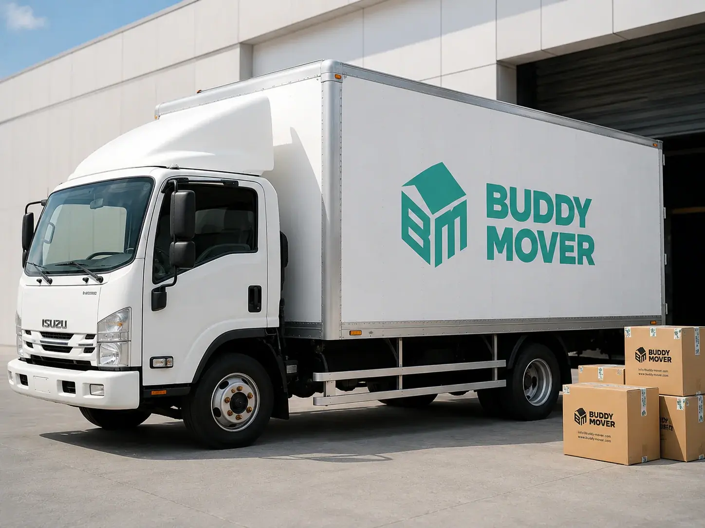 A freight truck on a long-distance route