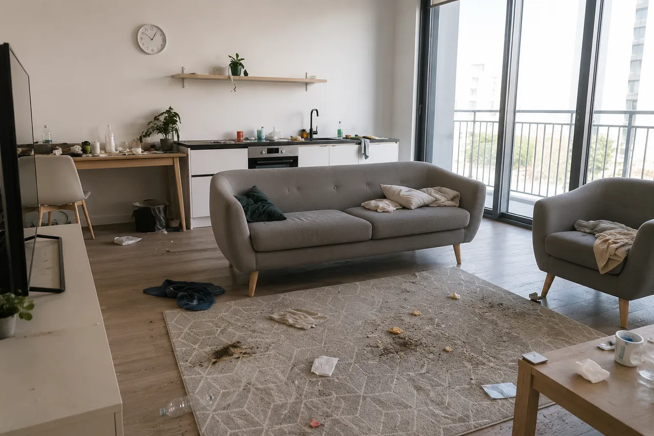 Cleaning — before
